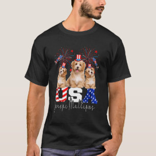 Drie Amerikaanse vlag Pet F T-shirt
