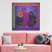Drie Amigos Cats op Canvas Afdruk (Insitu (Woonkamer))