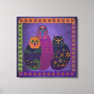 Drie Amigos Cats op Canvas Afdruk