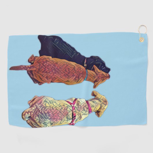 Drie amigos Golf Towel Golfhanddoek (Horizontaal)