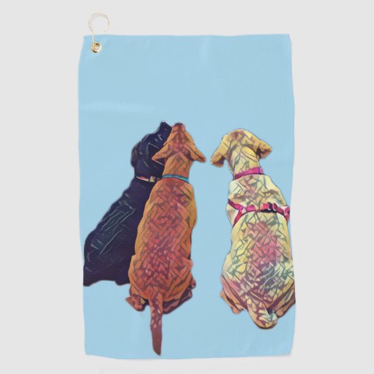 Drie amigos Golf Towel Golfhanddoek (Voorkant)