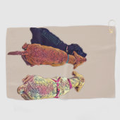 Drie amigos Golf Towel Golfhanddoek (Horizontaal)