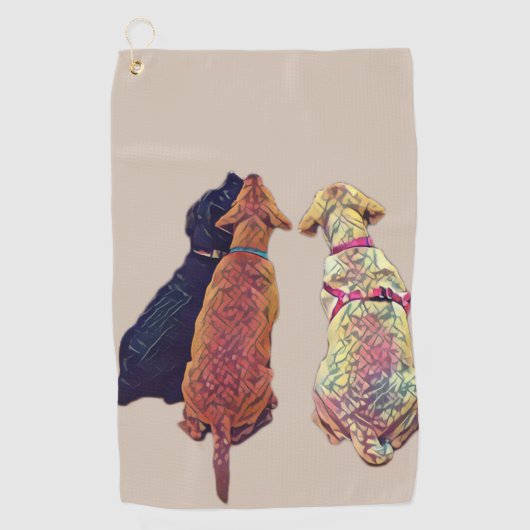 Drie amigos Golf Towel Golfhanddoek (Voorkant)