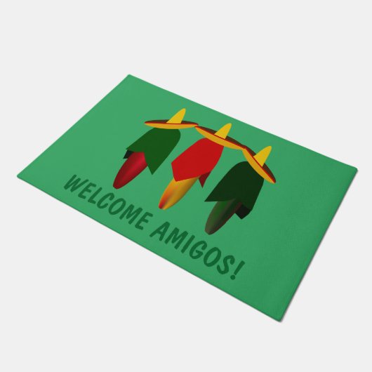 Drie amigos Hot Peppers Deurmat (Schuin)