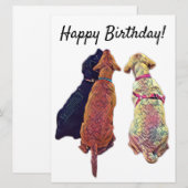 Drie amigos I Flat Birthday Kaart (Voorkant / Achterkant)