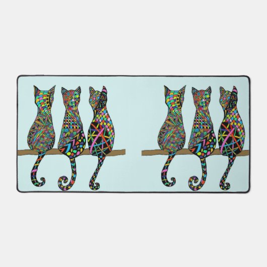 Drie Amigos Katten Bureaumat (Voorkant)