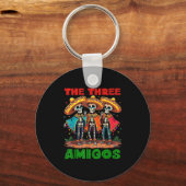Drie amigos Mexicaanse cinco de mayo groep matchin Sleutelhanger (Voorkant)