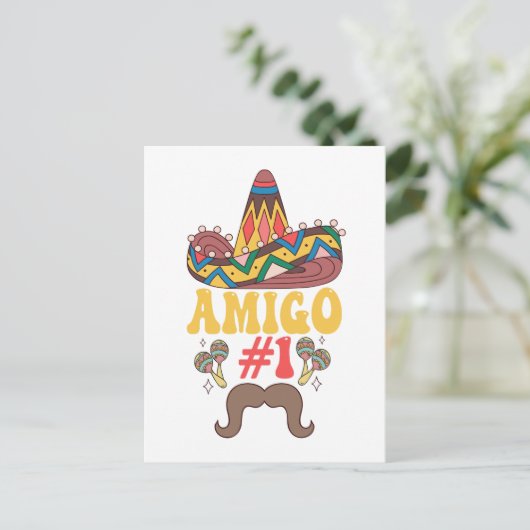 Drie amigo's Mexicaanse grappige bijpassende Cinco Briefkaart (Staand voorkant)