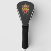 Drie amigo's Mexicaanse grappige bijpassende Cinco Golfheadcover (Voorkant)