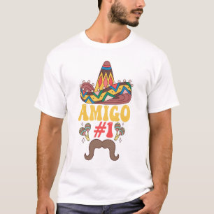 Drie amigo's Mexicaanse grappige bijpassende Cinco T-shirt