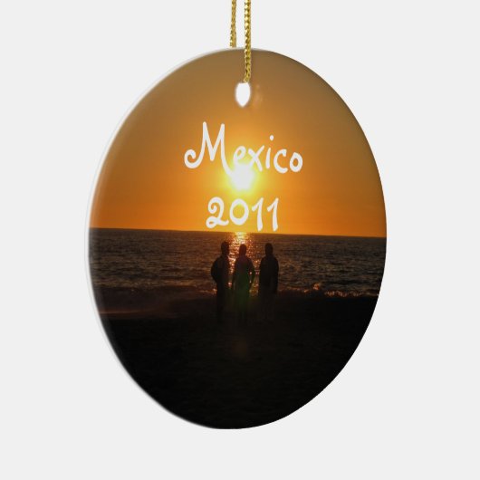 Drie amigo's; Mexico Souvenir Keramisch Ornament (Rechts)