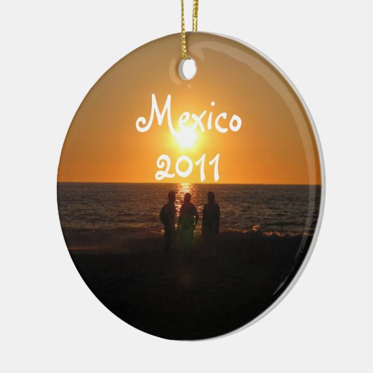 Drie amigo's; Mexico Souvenir Keramisch Ornament (Links)