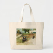 Drie Amish Buggies Grote Tote Bag (Voorkant)