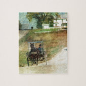 Drie Amish Buggies Legpuzzel (Verticaal)
