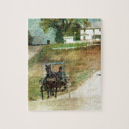 Drie Amish Buggies Legpuzzel