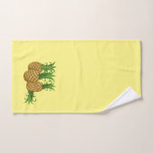 Drie Ananas Tropisch Gele Keukenhanddoek Handdoek (Handdoek)