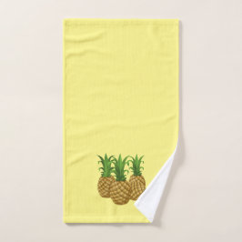 Drie Ananas Tropisch Gele Keukenhanddoek Handdoek