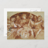 Drie Angel Musicians Briefkaart (Voorkant / Achterkant)