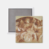 Drie Angel Musicians Magneet (Voorkant / Achterkant)