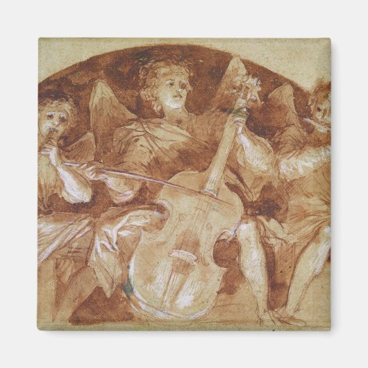 Drie Angel Musicians Magneet (Voorkant)