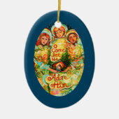 Drie Angels, Adore Him kerstversiering Keramisch Ornament (Voorkant)