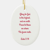 Drie Angels, Adore Him kerstversiering Keramisch Ornament (Achterkant)