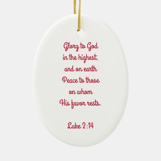 Drie Angels, Adore Him kerstversiering Keramisch Ornament (Achterkant)