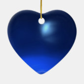 DRIE ANGELS Blue Sapphire Heart Keramisch Ornament (Achterkant)