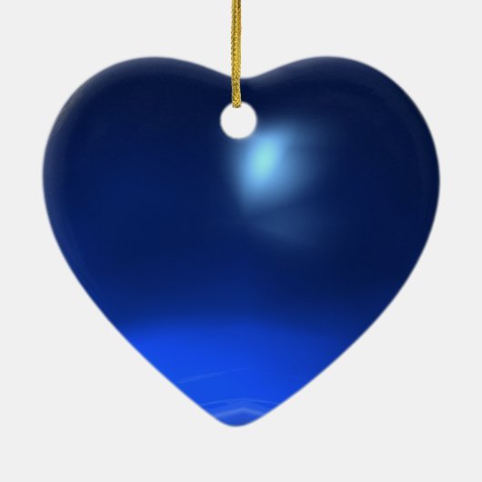 DRIE ANGELS Blue Sapphire Heart Keramisch Ornament (Achterkant)