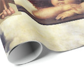 DRIE ANGELS IN BLUE CHRISTMAS JOY PEACE LOVE CADEAUPAPIER (Rol Hoek)