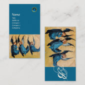 DRIE ANGELS MONOGRAM, Blue Sapphire Visitekaartje (Voorkant / Achterkant)