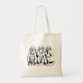 Drie apen Canvas tas (Voorkant)