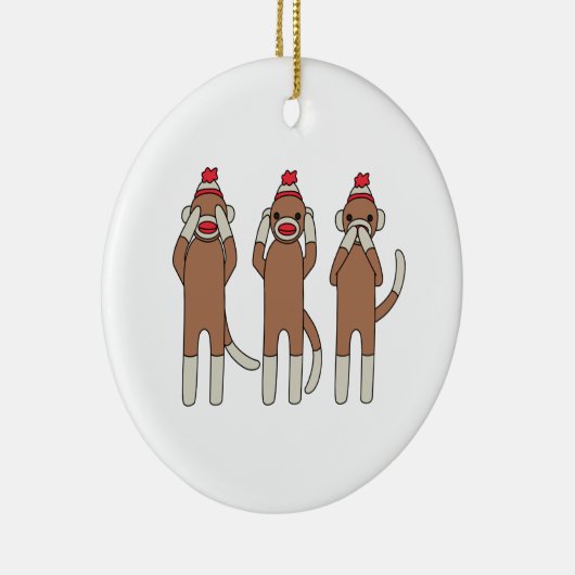 Drie apen keramisch ornament (Rechts)