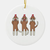 Drie apen keramisch ornament (Voorkant)