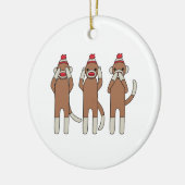 Drie apen keramisch ornament (Links)