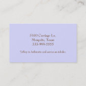 Drie apen passen een aangepaste mammie-kaart aan contactkaartje (Achterkant)