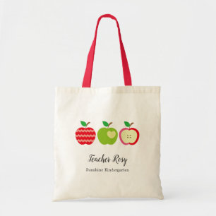 Drie appels - Aangepersonaliseerde leraar Tote Bag
