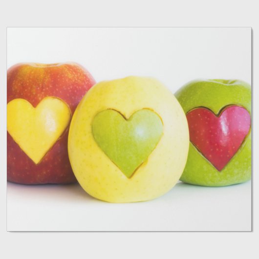 Drie appels cadeaupapier (Vlak)