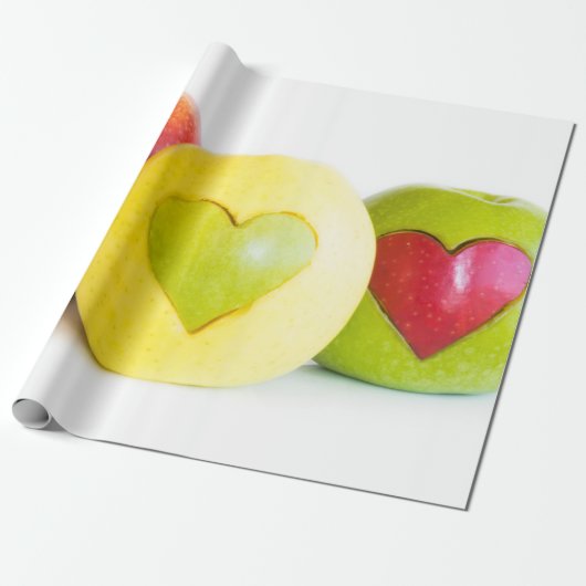 Drie appels cadeaupapier (Uitgerold)