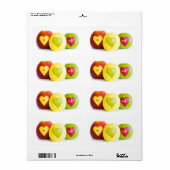 Drie appels etiket (Full Sheet)