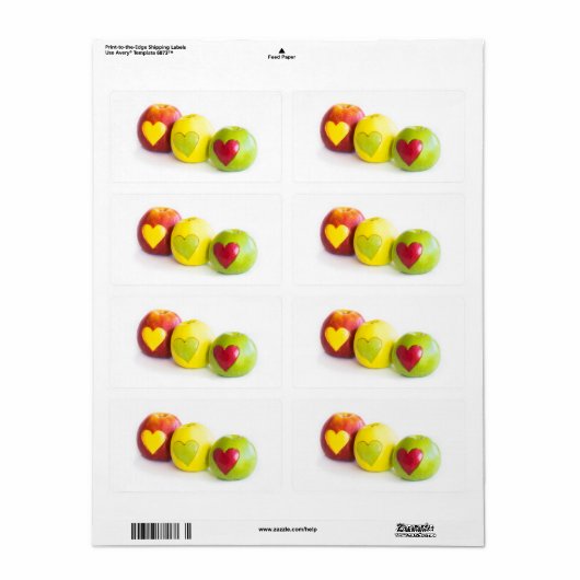 Drie appels etiket (Full Sheet)