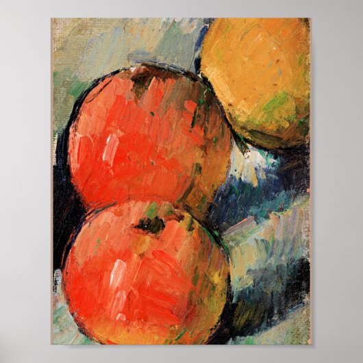 Drie appels, nog levenspilder van Paul Cezanne Poster (Voorkant)