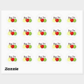 Drie appels Stickers (Vel)