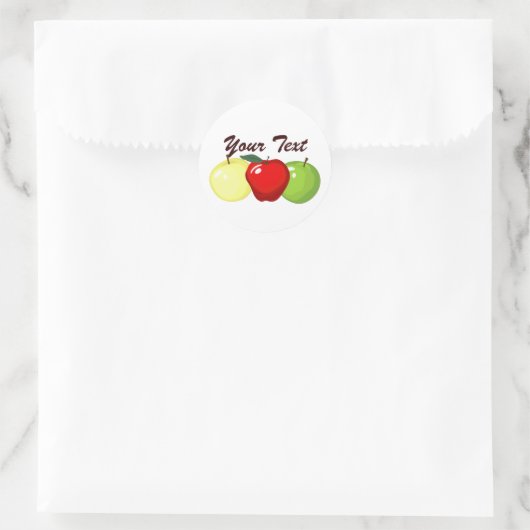 Drie appels Stickers (Tas)