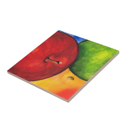 Drie appels tegeltje (Zijkant)