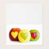 Drie appels visitekaartje (Buitenkant ongevouwen)