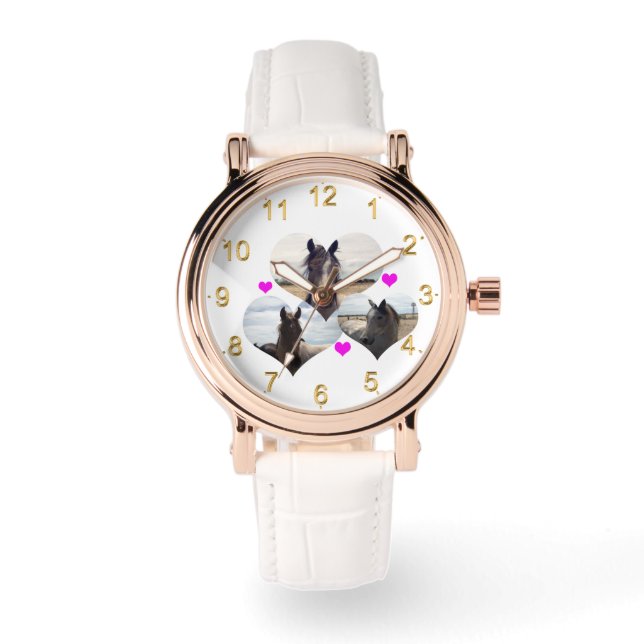 Drie Arabische paardenharten, Horloge (Voorkant)