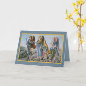 Drie Archangels en Tobias (M 017) Blank Kaart (Gele Bloem)