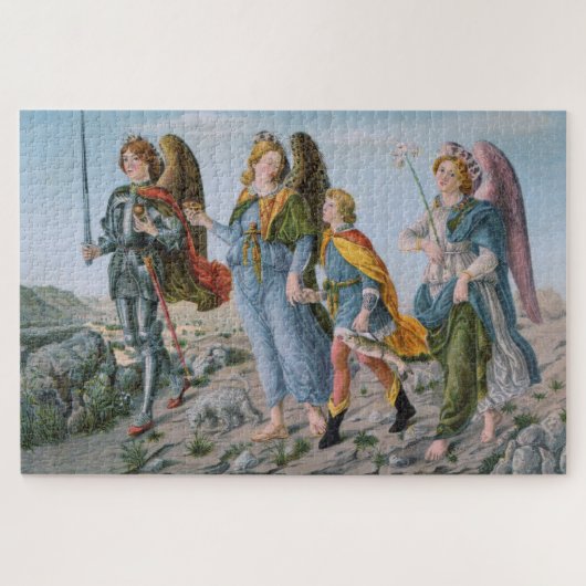 Drie Archangels en Tobias (M 017) Legpuzzel (Horizontaal)