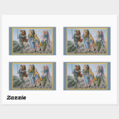 Drie Archangels en Tobias (M 017) Rechthoekige Sticker (Vel)